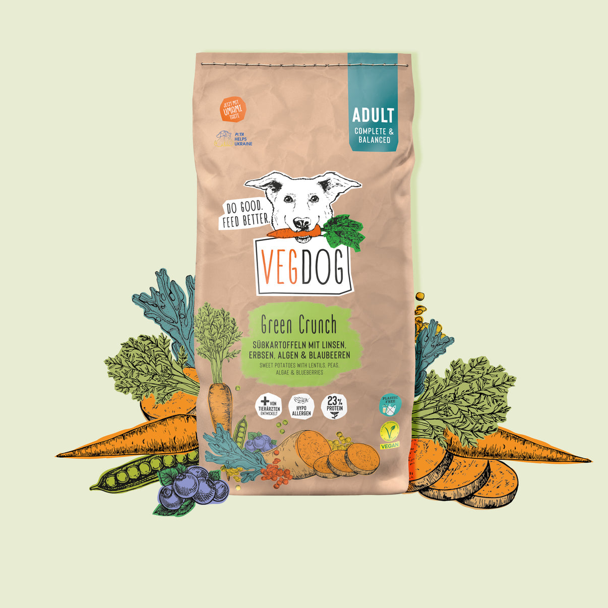 FARMER'S CRUNCH Veganes Trockenfutter 2kg