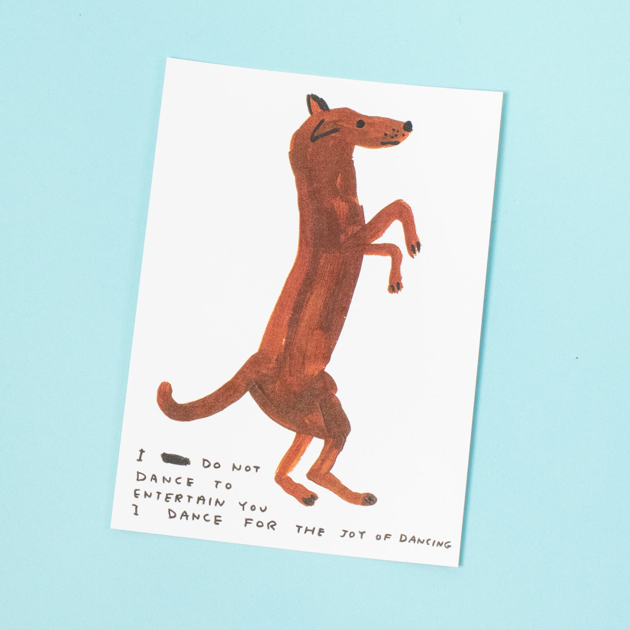 David Shrigley „JOY OF DANCING“ Postkarte