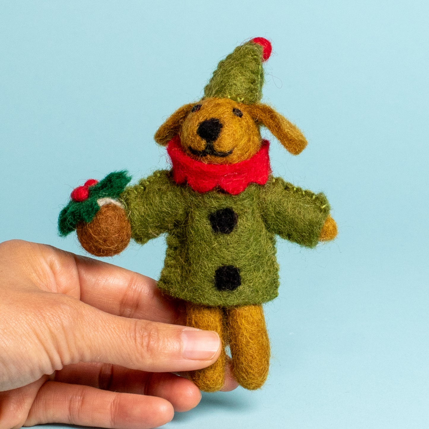 Handgefertigte Weihnachtsornamente aus Filz