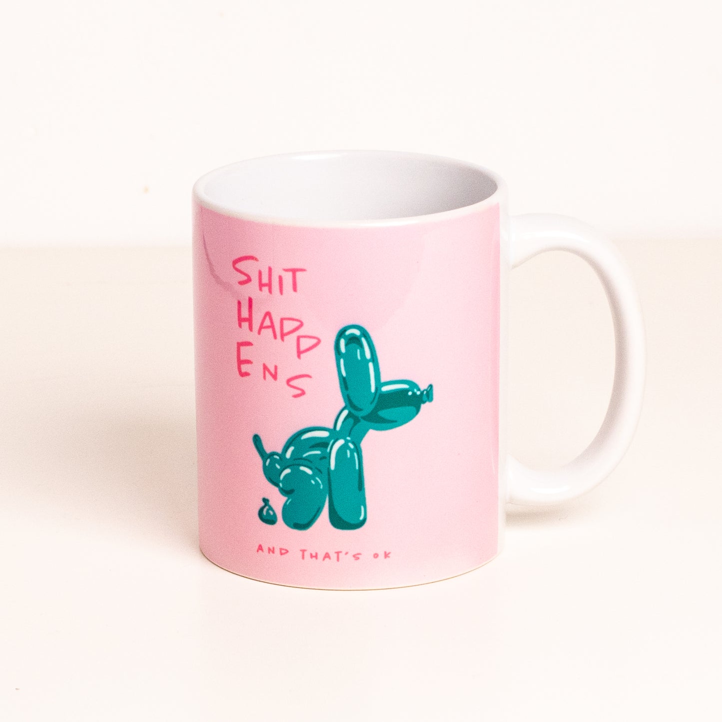 Shit Happens Balloon Dog Mug