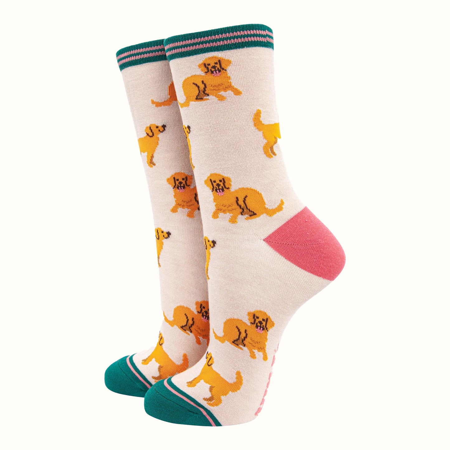 Women's Golden Retriever Bamboo Dog Socks