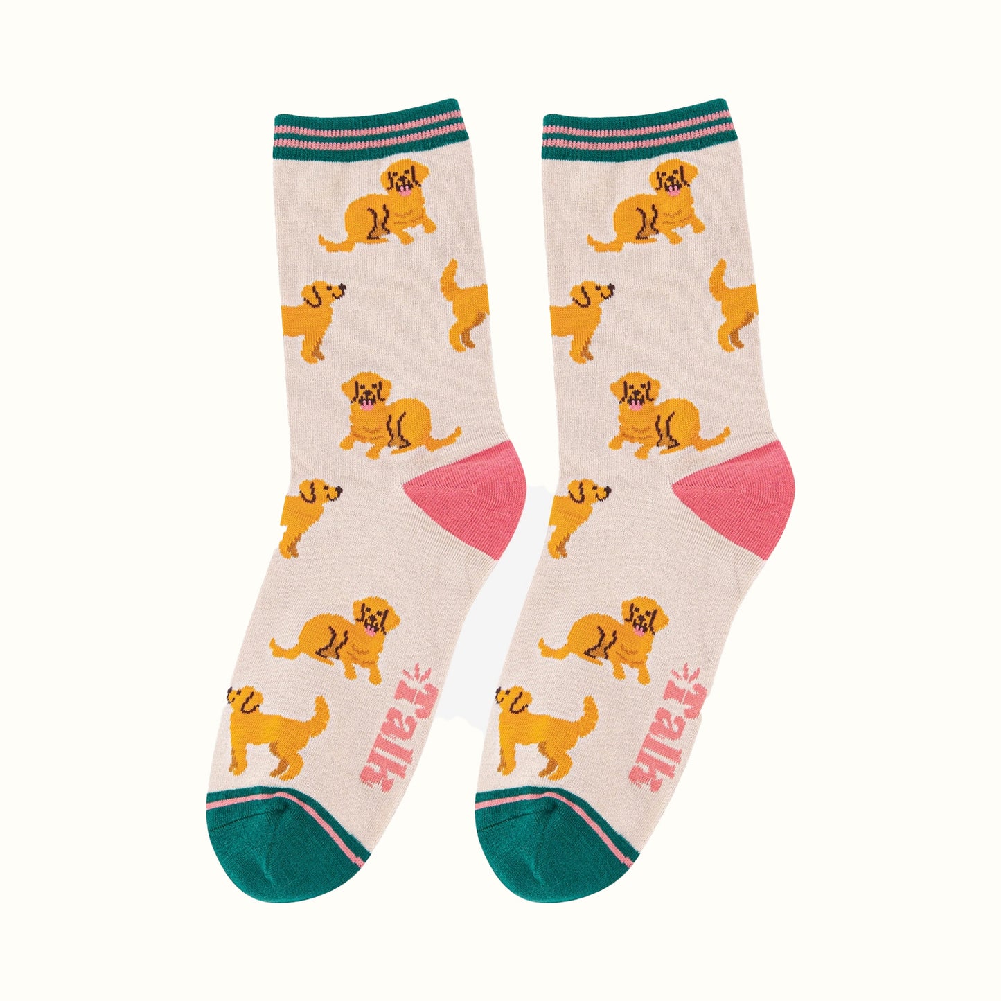 Women's Golden Retriever Bamboo Dog Socks