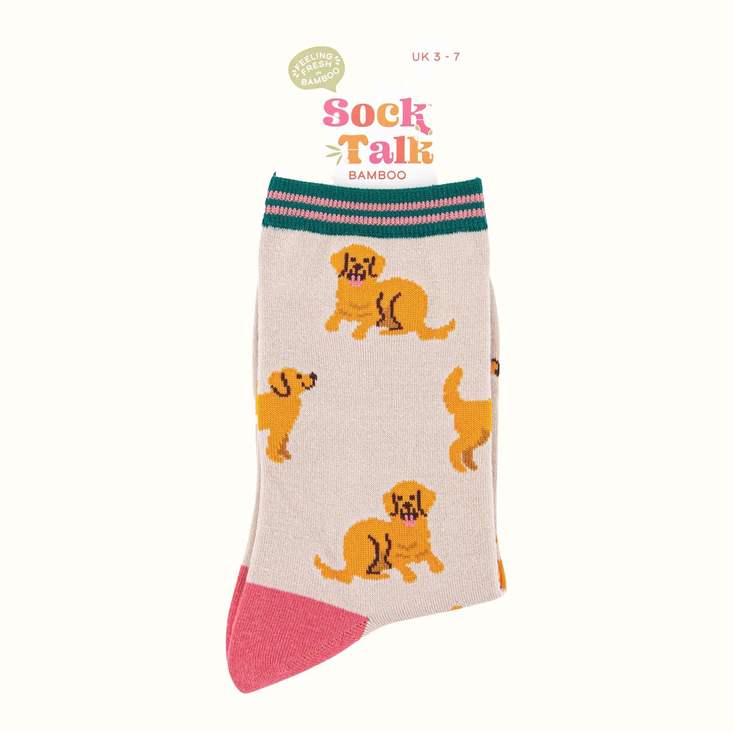 Women's Golden Retriever Bamboo Dog Socks